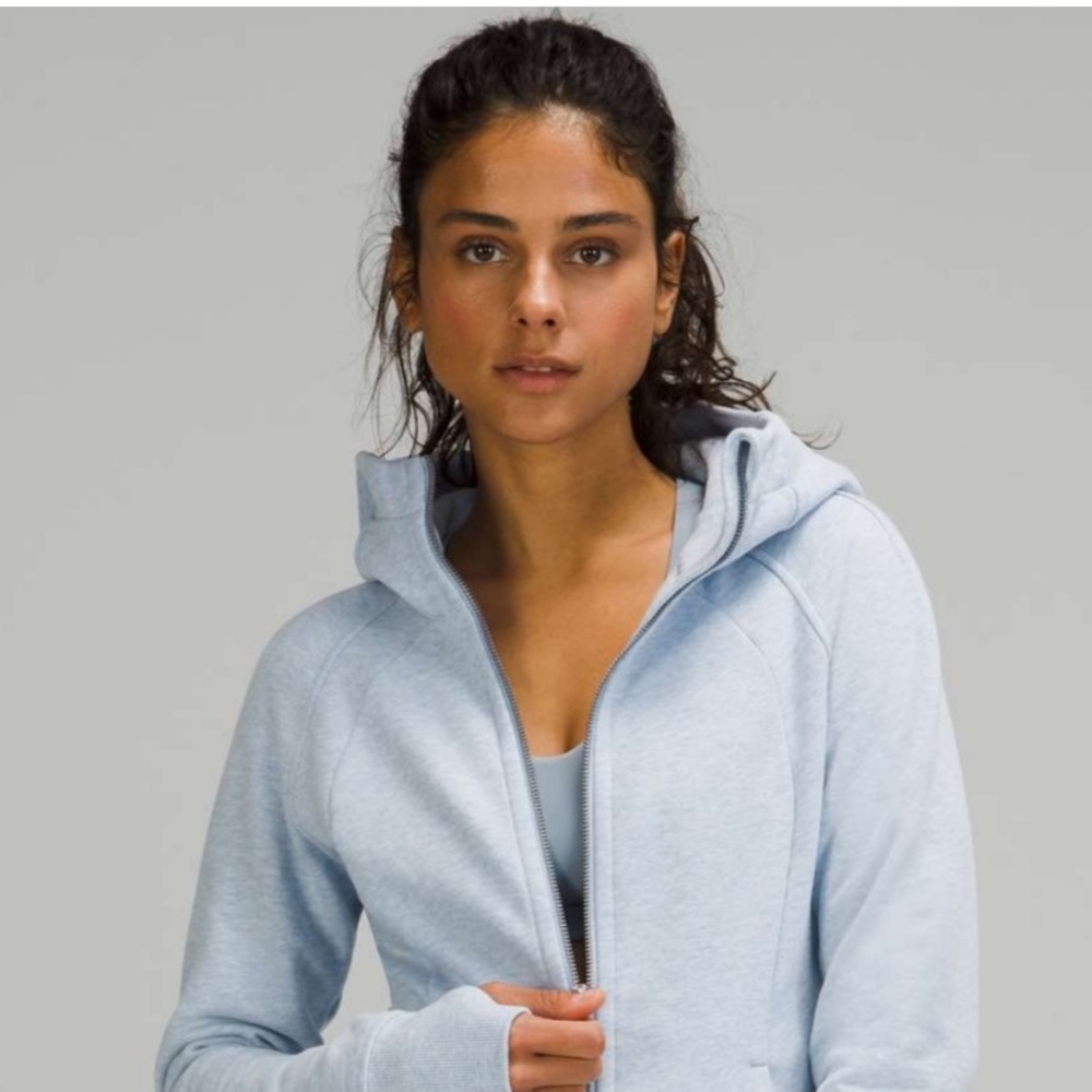 Lululemon Heathered Blue Linen Scuba Hoodie